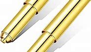 2 Pieces Toilet Paper Holder Roller Spindle Replacement Rod Plastic Spring Loaded (Gold)