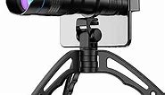 Apexel High Power 36X HD Telephoto Lens with Phone Tripod for iPhone Samsung Pixel One Plus Huawei Lens Attachment Black