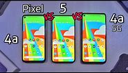 Google Pixel 5 VS Pixel 4a 5G VS Pixel 4a Comparison!