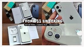 iPhone 11 Unboxing 128gb white in 2023 | Camera Test + Accessories| pre-owned🇵🇭