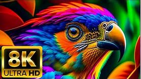 WILD BIRDS - 8K (60FPS) ULTRA HD - With Nature Sounds (Colorfully Dynamic)