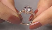 Classic Halo Engagement Rings Diamond Anniversary Ring Gift | Dfine Jewelry store