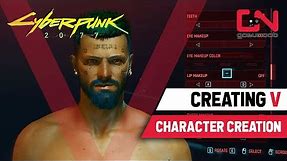 Cyberpunk 2077 Character Creation - MALE V Hairstyles, Cyberwear, Tattoos, Beards..
