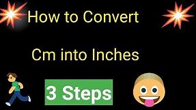 How to cm to inches|How to convert cm to inches||cm to inches conversion|cm to inches how to convert
