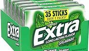 EXTRA Gum Spearmint Sugar Free Chewing Gum Mega Pack, 35 Stick (Pack of 6)
