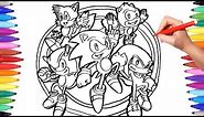 Sonic the Hedgehog Coloring Pages | Watch How to Draw Sonic and Friends | Cartoon Coloring Pages