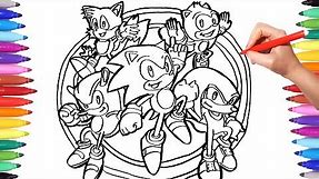 Sonic the Hedgehog Coloring Pages | Watch How to Draw Sonic and Friends | Cartoon Coloring Pages