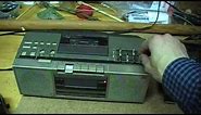 1980s RCA Premier Series stereo clock radio/cassette recorder