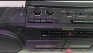 SHARP WQ-280A Radio Double Cassette Boombox