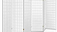 Artiss 6 Panel Room Divider Screen Wood Timber Dividers Fold Stand Wide White