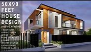 50x90 feet House Design | 5000 sq ft Luxury House India | INTERIOR & EXTERIOR