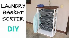 Simple Easy Woodworking Idea // How to Make a Laundry Basket Holder - DIY!