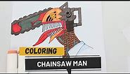 coloring CHAINSAW MAN | Coloring page | art markers