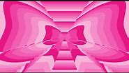 Cute Pink Bow Tunnel Screensaver Background HD 4K