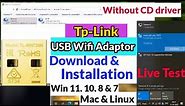 How to Download & Install TP-Link (TL-WN725N) Wireless Adapter Driver Without CD with Live Test