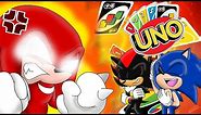 KNUCKLES SUPER RAGE QUITES! SONIC AND SHADOW AND KNUCKLES PLAYS UNO