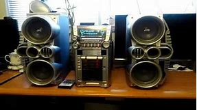 JVC HX GX7 5 CD Tape AM FM MP3 Shelf Stereo System