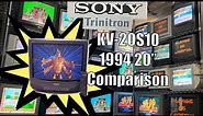 Sony Trinitron KV-20S10 1994 20 inch CRT Curved TV Overview Retro Gaming Calibration Comparison SNES