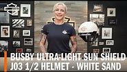 Harley-Davidson Busby Ultra-Light Sun Shield J03 Motorcycle Half Helmet (White Sand Pearl) Overview