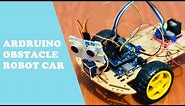 Arduino Robot Car | Obstacle Avoiding Robot Car 2WD with Ultrasonic sensor and L298N Module