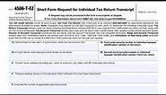 IRS Form 4506-T-EZ walkthrough (Short Form Request For Individual Tax Return Transcript)