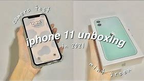 iphone 11 aesthetic unboxing asmr 🌷 in 2021 mint green + camera test