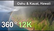 Oahu & Kauai, Hawaii. 360 aerial video in 12K