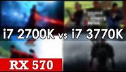 Intel Core i7 2700K vs 3770K with RX 570 at stock in 7 Games