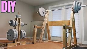 Cheap DIY Squat Rack | Homemade Gym Equipment Tour