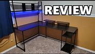 ALLSTAND L Shaped Desk Gaming Desk with Hutch Review And Assembly