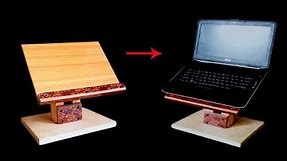 How To Make Wooden Laptop Stand At Home | DIY Adjustable Laptop Table