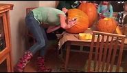 Girl Gets Head Stuck In Pumpkin!! Jukin Media Verified (Original) *