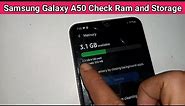 How to check Storage and Ram Samsung Galaxy A50