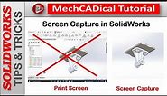 Screen Capture in SolidWorks In SolidWorks