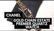 ♡CHANEL Vintage Gold Chain Estate Premier Quartz Ladies Watch haul♡
