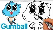 How to Draw Gumball Watterson step by step Easy -The Amazing World of Gumball