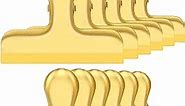 12 Pack Gold Chip Clips, Bag Clips for Food, Chip Clips Bag Clips Food Clips, Stainless Steel Bag Clips for Food Packages, Heavy Duty Kitchen Snack Bag Clips