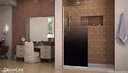DreamLine Linea Ombre 34 in. W x 72 in. H Fixed Single Panel Frameless Shower Screen in Matte Black without Handle D3234720PXB-09