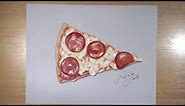 How I draw a pizza - Hyperrealistic art