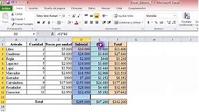 Lista de compras (Excel básico 1)