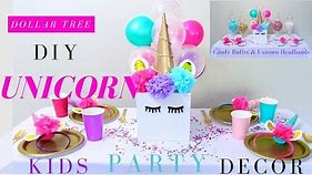 DIY Unicorn Party Ideas | Girls Party Decoration Ideas | Dollar Tree Party Decorations