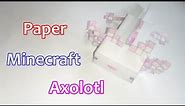 How to make a paper Minecraft Axolotl | tutorial | made by me