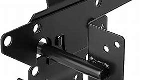 Heavy Duty Self-Locking Gate Latch for Wooden Fence, Post Mount Automatic Gate Lock Gravity Door Latch Hardware for Secure Pool, Outdoor Garden, Metal Gates Vinyl Fence, Black Finish