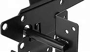 HILLMASTER Heavy Duty Self-Locking Gate Latch for Wooden Fence, Post Mount Automatic Gate Lock Gravity Door Latch Hardware for Secure Pool, Outdoor Garden, Metal Gates Vinyl Fence, Black Finish