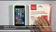 Signing Up For Verizon Wireless Prepaid Bring Your Own Device Plan