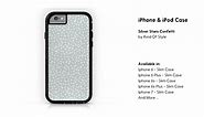 iPhone & iPod Case with SILVER STARS CONFETTI