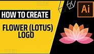 How to make flower (lotus) logo design| in adobe illustrator