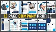Free Company Profile PowerPoint Template - 12 Page
