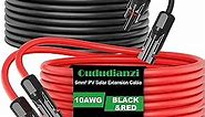 Oududianzi 30 Feet 10AWG Solar Extension Cable, Solar Panel Extension Cable with Solar Panel Connectors, Solar Panel Wire for Solar Systems, Car, RV and Boats (30FT Red + 30FT Black)