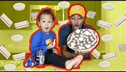 HOW TO MAKE A GIANT CHOCOLATE CANDY PIZZA W/ BABY CHRIS!!!